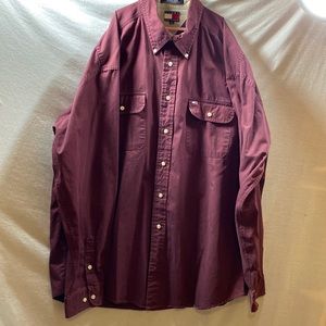 Tommy Hilfiger vintage burgundy button down